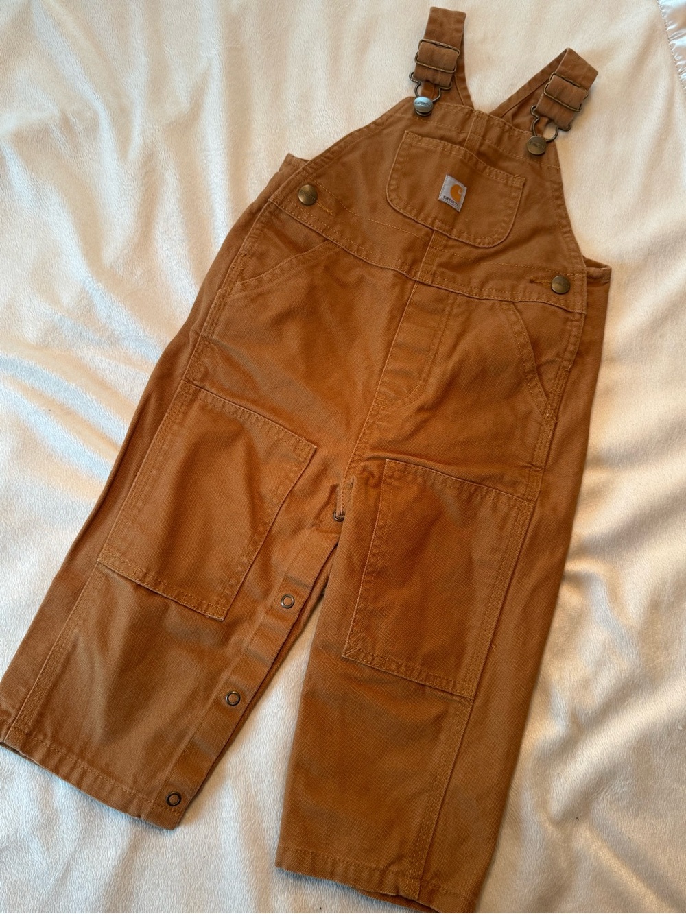 Carhartt Toddler/Infant Canvas Bib Overalls Classic Duck Brown